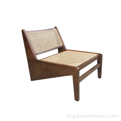 Kangoeroe -stoel in Rattan en Ash massief hout